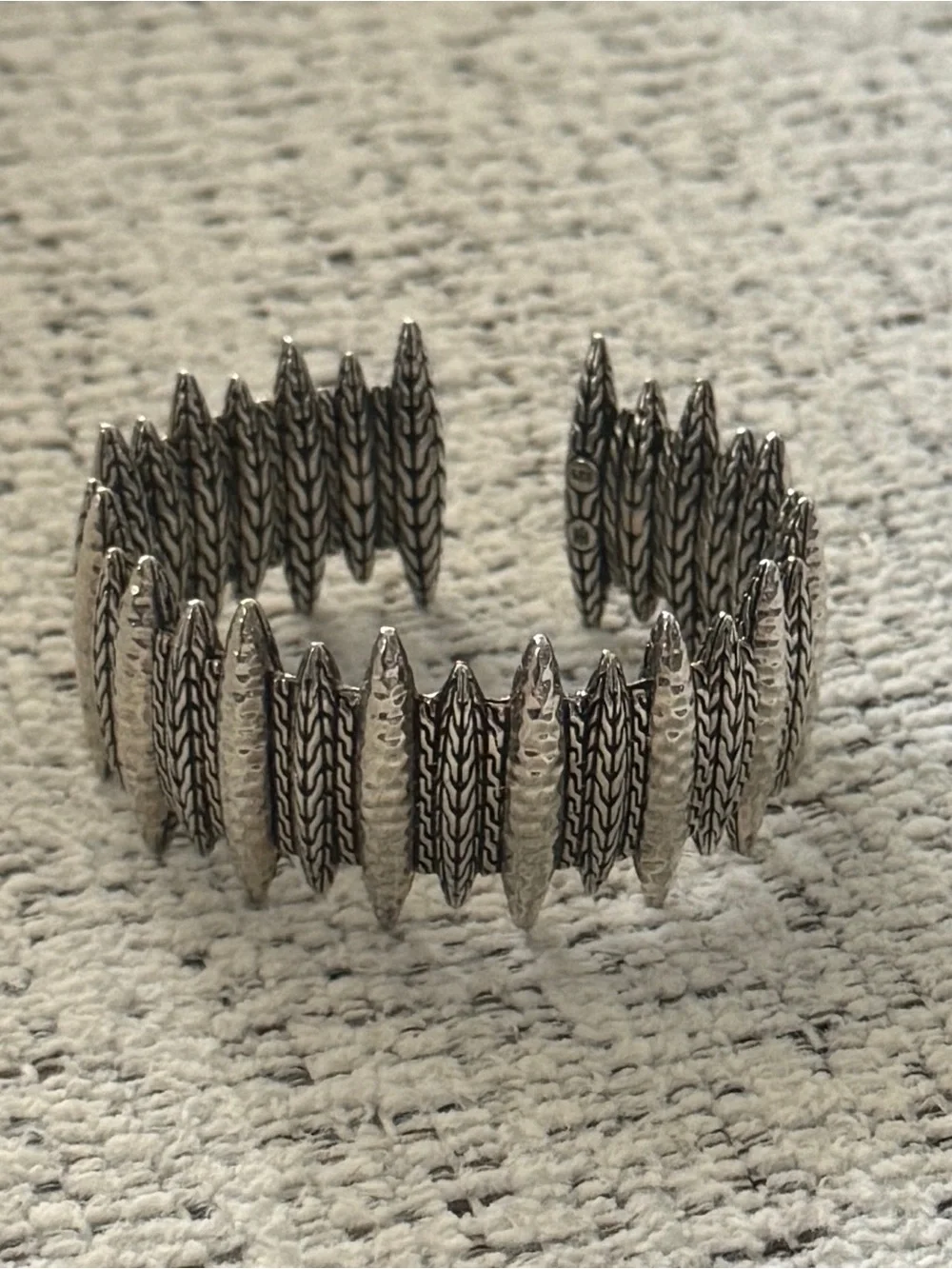 NWOT - JOHN HARDY Sterling Silver Classic Flex Cuff Bracelet (Size Small-Medium)